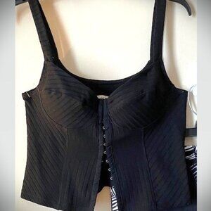 Free People Black Bustier Tank Top